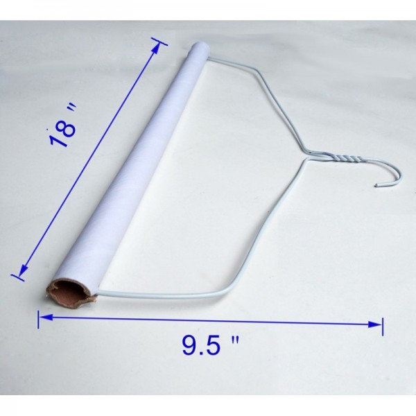 White Drapery/Curtain Hanger With Tube 18" (9G)-Extra Strong  500PCS 